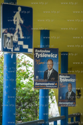 Gdynia. Kampania wyborcza do samorzadu. Plakaty wyborcze...