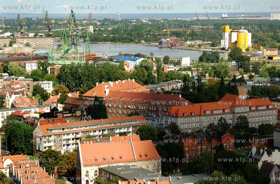 Gdansk. Widok z wiezy kosciola Najswietszej Marii Panny...