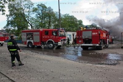 Pozar zabytkowego mlyna w Starogardzie Gdanskim. 26.05.2013...