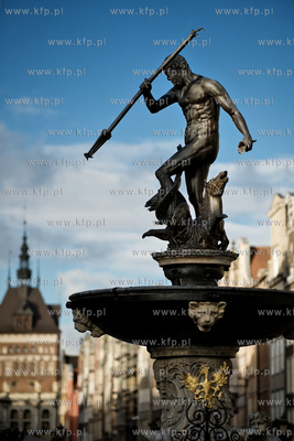 Fontanna Neptuna na gdanskiej starowce. 5.11.2013 fot....