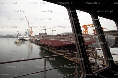 Stocznia Remontowa Shipbuilding SA. w Gdansku. Wodowanie...