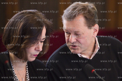 Sesja Rady Miasta Sopotu. Nz. Grażyna Czajkowska i...