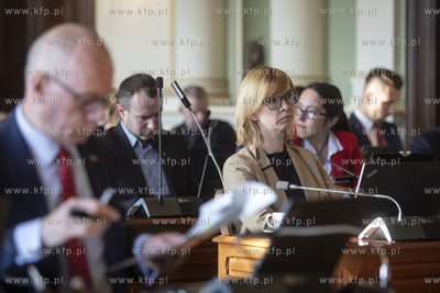 Sesja Rady Miasta Gdańska. Nz. radna KO Anna Golędzinowska.
24.10.2019
fot....
