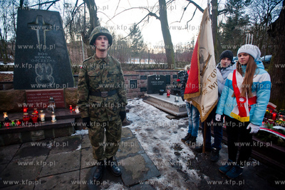 Gdansk. Cmentarz Garnizonowy przy ul. Gielguda. Apel...