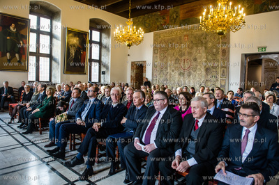 Gdansk. Wielka Sala Wety Ratusza Glownego Miasta. Uroczystosc...
