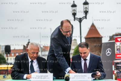 Gdansk. Olowianka. Uroczystosc podpisania umowy na...