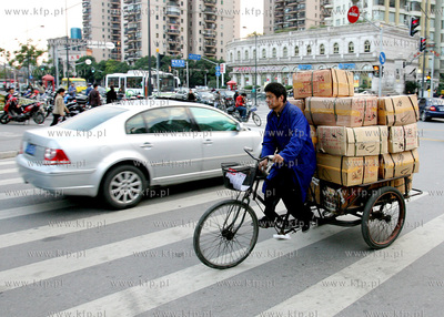 Chiny, Szanghaj. Jedna z dzielnic Szanghaju, Old Town,...