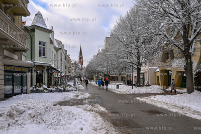 Sopot. Centrum Sopotu i Park Północny po obfitych...