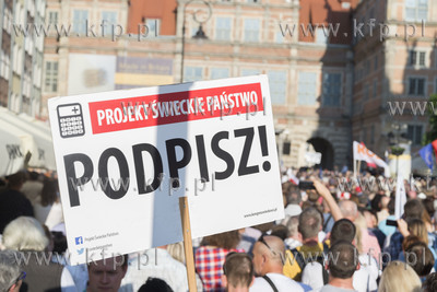 Gdańsk. Wiec Wolności i Solidarności na Długim...
