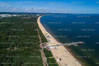 Gdańsk, Brzeźno, molo, plaża, ścieżki rowerowe.22.07.2017...