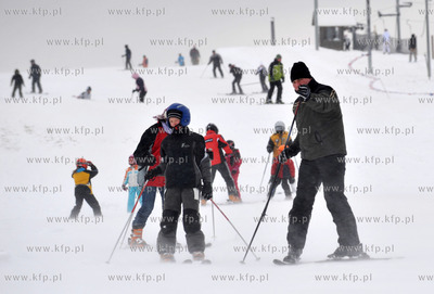 Stok narciarski w Przywidzu na Kaszubach. Na miejscu...
