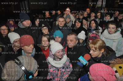 Protest przeciwko zamiarowi likwidacji Palacu Mlodziezy...
