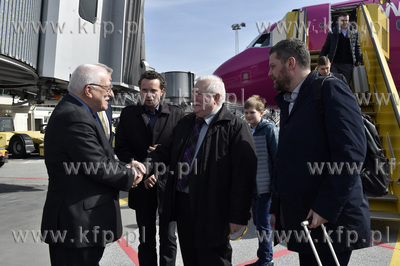 Wizyta Lecha Wałęsy w Billund w Danii. Powitanie...