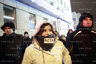 Gdynia, Protest internautow przeciwko podpisaniu przez...