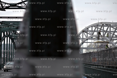 Gdansk. Budowa wiaduktu nad torami wzdłuż ul. Kościuszki,...