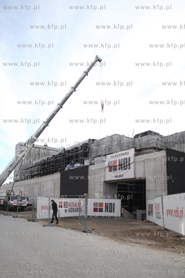 Uroczystosc zawieszenia wiechy na budowanym Teatrze...