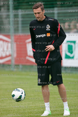 Gdansk. Pierwszy trening Reprezentacji Polski w pilce...