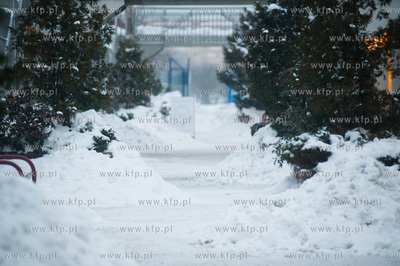 Gdansk. Chelm. Zima obfitujaca w silne opady sniegu...