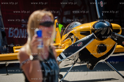 Gdynia. Lotnisko Kosakowo. Konferencja prasowa poprzedzajaca...