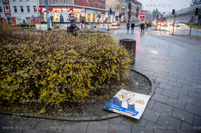 Gdansk Wrzeszcz. Kampania wyborcza do samorzadu. Plakat...