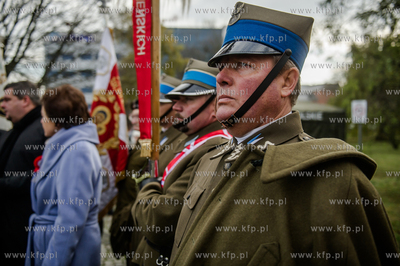 Gdansk. Wrzeszcz. Uroczyste złożenie kwiatów pod...