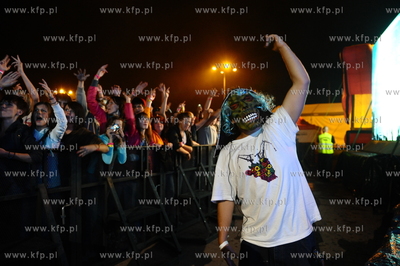 Gdansk. Plac Zebran Ludowych. Festiwal MTV Gdansk Dzwiga...