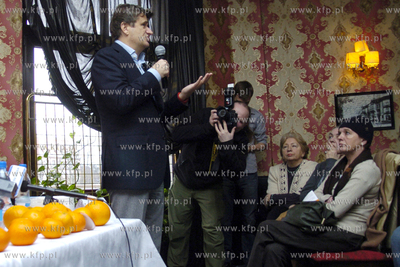 Janusz Palikot spotkal sie z mieszkancami Slupska....