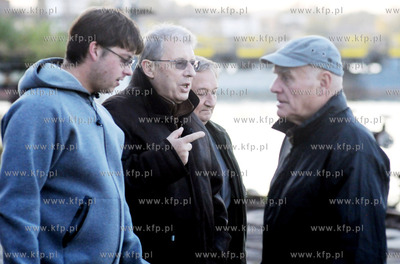 Tereny Stoczni Gdanskiej. Plan zdjeciowy filmu Uklad...