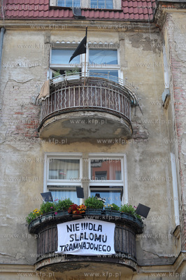 Wrzeszcz. Portest mieszkańców ul. Bohaterów Getta...