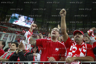 Gdansk. Stadion pilkarski PGE Arena. Mecz towarzyski...
