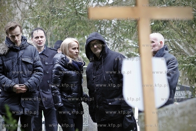 Gdansk. Cmentarz lostowicki. Pogrzeb perkusity zespolu...