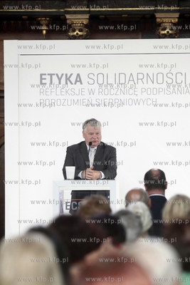 Gdansk. Dwor Artusa. Wyklad Guya Sormana i uroczystosc...