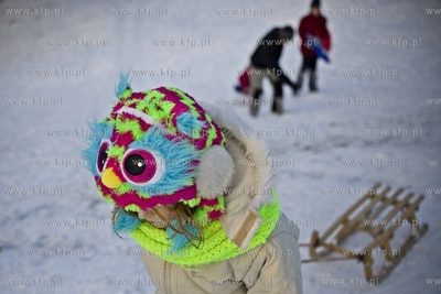 Saneczkarze opanowali górkę w Parku Ronalda Reagana.
08.01.2017
fot....