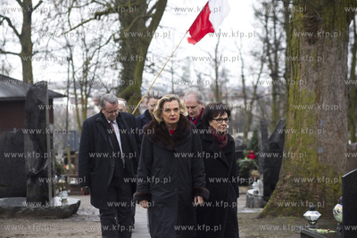Cmentarz Garnizonowy w Gdańsku.  Minister Anna Maria...