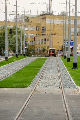 Gdansk. Ostatnie dni budowy linii tramwajowej na Morene....