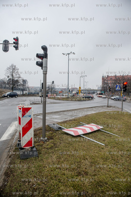 Gdansk. Przygotwania do zmian organizacji ruchu, polegajacych...