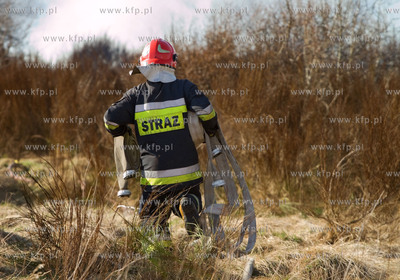 Gdansk. Groznego pozaru na terenie bylego poligonu...