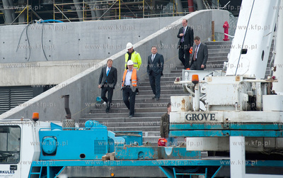 Gdansk. Stadion PGE Arena. Nieoficjalna wizyta premiera...