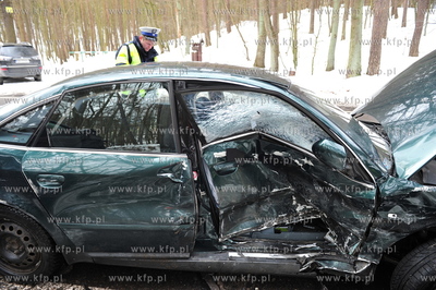 Sopot. Ulica Malczewskiego. Zderzenie dwoch samochodow....