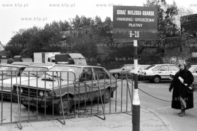 Płatny parking prowadzony przez staż miejską w Gdańsku...