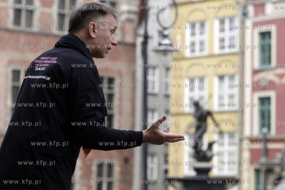 Gdansk. Ul. Dlugi Targ. Happening Pierwszy Zjazd Hamletów...