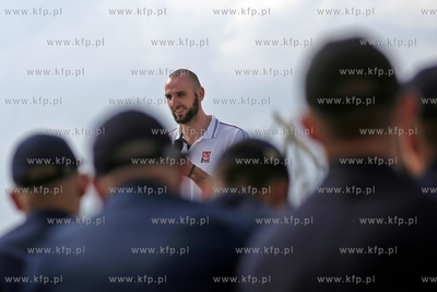 Wizyta koszykarzy kadry narodowej Polski Adama Waczynskiego,...