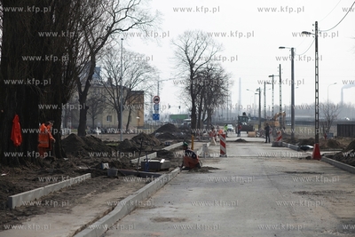 Przebudowa ulicy Uczniowskiej w Gdańsku Letnicy. 25.03.2015...