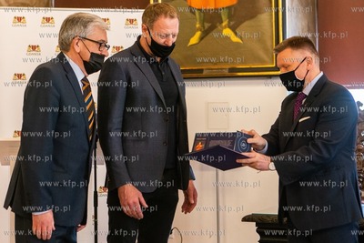 Gdańsk, Ratusz Głównego Miasta. Spotkanie prasowe...