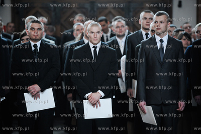 Gdansk. Dwor Artusa. Slubowanie 116 nowo przyjetych...