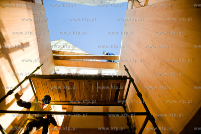 Skarszewy. Proba zbudowania drewnianego kosciola w...