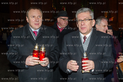 Gdansk. Kosciol sw. Brygidy. Obchody 45. rocznicy Grudnia...