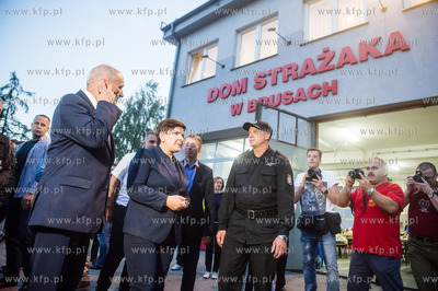 Remiza strażacka w Brusach. Wizyta Premier RP Beaty...