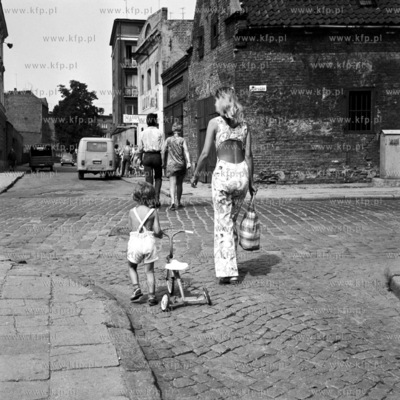 Skrzyżowanie ulic Sukienniczej i Grodzkiej w Gdańsku....