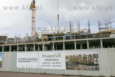 Budowa osiedla Pruszcz Park na rogu ulic Cichej i Raciborskiego...